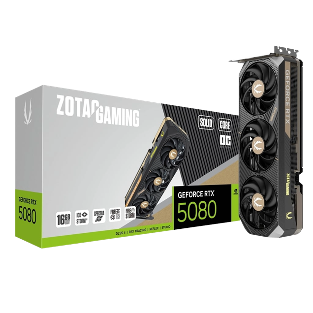 Zotac GeForce RTX 5080 SOLID OC 16GB GDDR7 Graphics Card
